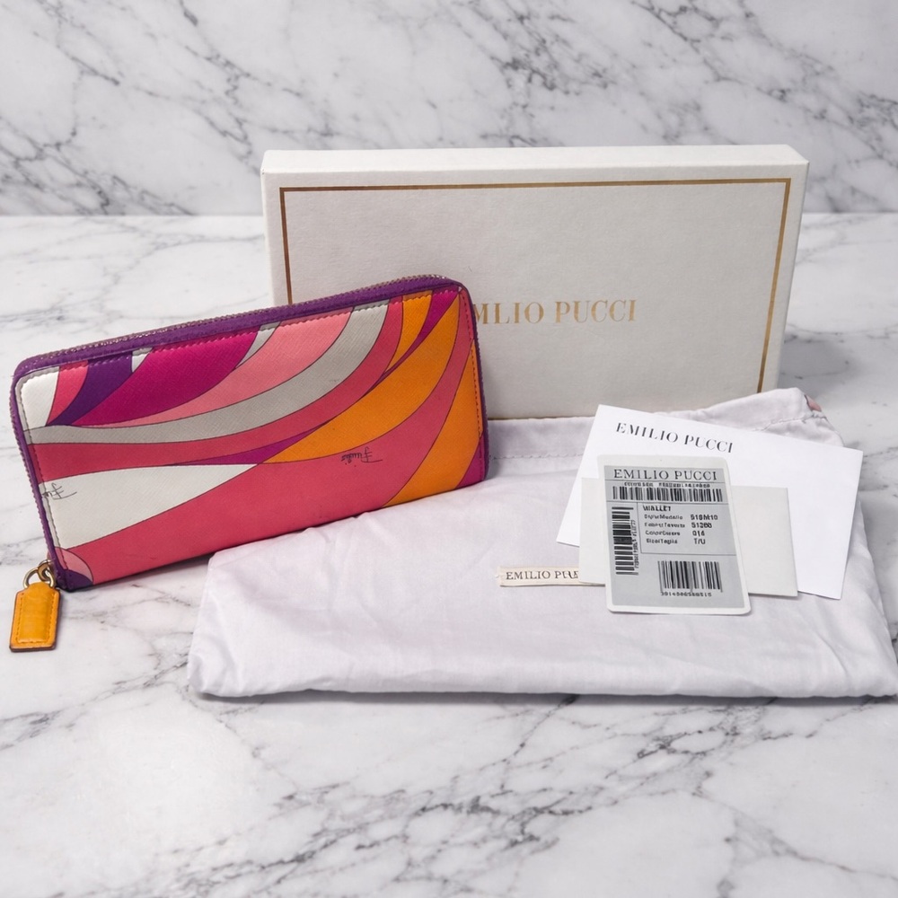 RARE EMILIO PUCCI Long Zip Wallet